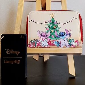 Loungefly Disney Stitch Holiday Exclusive Zip Around Wallet